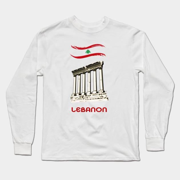 lebanon Long Sleeve T-Shirt by ART&LINES